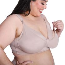 Sutiã Amamentação Plus Size Maternidade Alça Almofadada em Poliamida