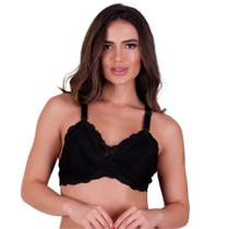 Sutia Amamentacao Renda Sem Bojo com Clique para Amamentar