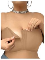 Sutiã Bandeau MakeMechic Khaki sem fio com fecho frontal XXL Sutiã Bandeau MakeMechic Khaki sem fio com fecho frontal XXL