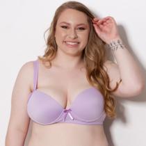 Sutiã Básico com Arco e Bojo Plus Size Cor:LavandaTamanho:54