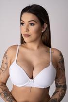 Sutiã Básico Liso Branco Microfibra Deluxe Lingerie