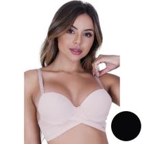 Sutiã Bia com Bojo Transpassado de Microfibra Feminino