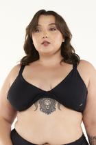 Sutiã Biquíni Meia Taça Plus Size Preto