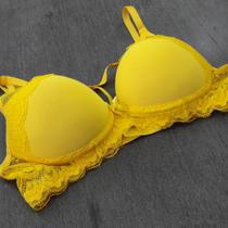 Sutiã Bojo com Detalhe em Renda Sensual Feminino Delicado