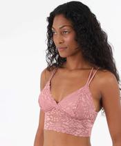 Sutiã Bra Top De Renda Com Bojo e Sem Aro Marisa Rosa-75124