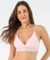 Sutiã Bra Top Triângulo Renda Marisa Rosa-85079 Sutiã Bra Top Triângulo Renda Marisa Rosa-85079