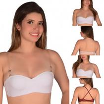 Sutiã Bustiê Microfibra Com Alça De Silicone Removível Top Liso