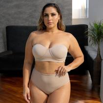 SUTIÃ BUSTIÊ TOMARA Q.CAIA PLUS SIZE REFORÇADO LATERAL DUPLA Tamanho:50/52Cor:Bege
