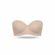 SUTIÃ BUSTIÊ TOMARA Q.CAIA PLUS SIZE REFORÇADO LATERAL DUPLA Tamanho:50/52Cor:Bege