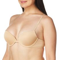 Sutiã Calvin Klein Constant Push Up Plunge Feminino - Bege Nu - Tamanho 36D