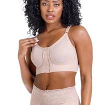 Sutiã Cirúrgico Biobela Com Fecho Frontal Duplo Chocolate GG 1650