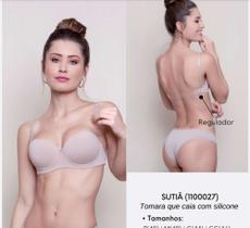 Sutiã com bojo , alça de silicone e silicone nas costas