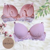 Sutiã com Bojo Base de Renda Lingerie Moda Intima Feminina