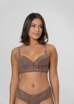 Sutiã Com Bojo de Microfibra Com Renda