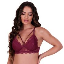 Sutiã com Bojo de Tirinhas Renda Strappy Silvana