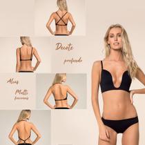 Sutiã com bojo decote profundo mágico