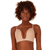 Sutia Com Bojo Decote U Profundo Magico Push Up Efeito Silicone