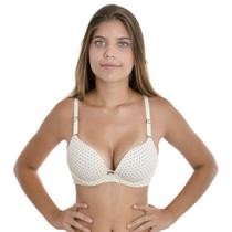 Sutiã com Bojo em Algodão com Estampa Poá Vi Lingerie .