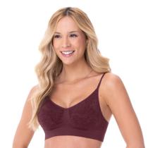 Sutiã com Bojo Removível sem Costura Jacquard Bruma Floral Bordeaux Sutiã com Bojo Removível sem Costura Jacquard Bruma Floral Bordeaux