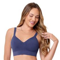 Sutiã Comfort Duplo Alças Largas Reguláveis com Bojo sem Costura Mirtilo Zee Rucci
