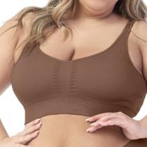 Sutiã Comfort Plus Anatômico Alças Reguláveis com Bojo Removível sem Costura Avelã Zee Rucci Sutiã Comfort Plus Anatômico Alças Reguláveis com Bojo Removível sem Costura Avelã Zee Rucci