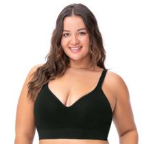 Sutiã Comfort Plus com Bojo Jacquard sem Costura Preto Sutiã Comfort Plus com Bojo Jacquard sem Costura Preto