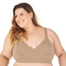 Sutiã Comfort Plus Duplo Alças Largas Reguláveis com Bojo sem Costura Bege Zee Rucci Sutiã Comfort Plus Duplo Alças Largas Reguláveis com Bojo sem Costura Bege Zee Rucci