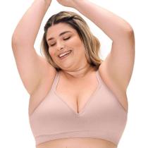 Sutiã Comfort Plus Duplo Alças Largas Reguláveis com Bojo sem Costura Blush Zee Rucci Sutiã Comfort Plus Duplo Alças Largas Reguláveis com Bojo sem Costura Blush Zee Rucci
