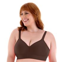 Sutiã Comfort Plus Duplo Alças Largas Reguláveis com Bojo sem Costura Nogueira Zee Rucci Sutiã Comfort Plus Duplo Alças Largas Reguláveis com Bojo sem Costura Nogueira Zee Rucci