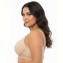 Sutiã Confortável Alças Reforçadas Plus Size Cor:BegeTamanho:G