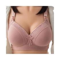 Sutiã Confortável De Tamanho Grande Com Efeito Push up Para Mulheres Idosas, Lingerie Fashion, Sutiã