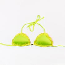Sutiã cortininha frufru amarelo neon Sutiã cortininha frufru amarelo neon