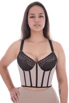 Sutiã Cropped Com Bojo e Renda Sutiã Cropped Com Bojo e Renda