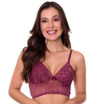 Sutiã Cropped Confortável Dia a Dia em Renda sem Bojo Estilo Sedutor - DR321