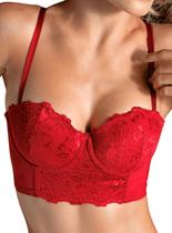 Sutiã Cropped Demillus 067839 Lover Com Aro e Bojo Renda e Microfibra T. 42/50
