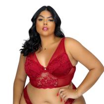 Sutiã Cropped Plus Size sem Bojo com Aro Jackie . Sutiã Cropped Plus Size sem Bojo com Aro Jackie .