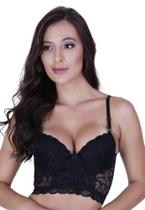 Sutiã Cropped Renda Soutien com Bojo - c11 Ludmila