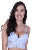 Sutiã Cropped Renda Soutien com Bojo - c11 Ludmila