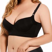 Sutiã de algodão Whisper Push Up Plus Size Seamless Black 44D feminino