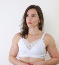 Sutiã de amamentação em microfibra e renda