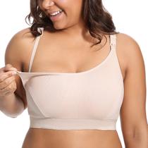 Sutiã de Amamentação Esportivo Gratlin Plus Size 5X-Large Bege