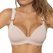 Sutiã de amamentação rendado com bojo e click frontal - Marca Morisco Sutiã de amamentação rendado com bojo e click frontal - Marca Morisco