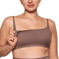 Sutiã de amamentação sem aro INLYRIC Inbarely Soft marrom e roxo, tamanho grande Sutiã de amamentação sem aro INLYRIC Inbarely Soft marrom e roxo, tamanho grande