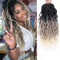 Sutiã de cabelo de crochê Faux Locs Bohemian Queen 18 cm Soft Locs Sutiã de cabelo de crochê Faux Locs Bohemian Queen 18 cm Soft Locs
