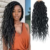 Sutiã de cabelo de crochê Faux Locs Bohemian Queen 18 cm Soft Locs Sutiã de cabelo de crochê Faux Locs Bohemian Queen 18 cm Soft Locs