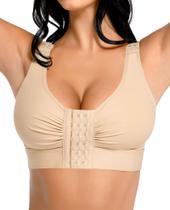 Sutiã de compressão FeelinGirl feminino com fecho frontal após cirurgia