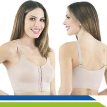 Sutiã de Compressão Pós Cirúrgico Mamoplastia sem Costura com Fechamento Frontal.
