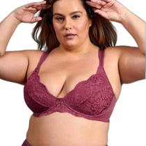 Sutiã De Lingerie Tradicional Sem Bojo E Renda Plus Duloren