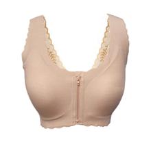 Sutiã de mastectomia BIMEI Sutiã de bolso com fecho frontal, bege, tamanho M