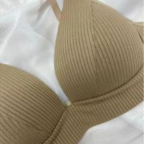 Sutiã de Microfibra sem aro Bojo Soft CANELADO Confort Molinho não amassa